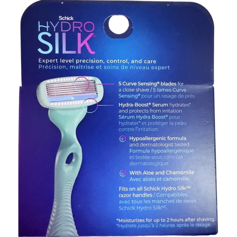Schick Hydro Silk Sensitive Women's Razor Blade Refills, 4 Count  New B33-35